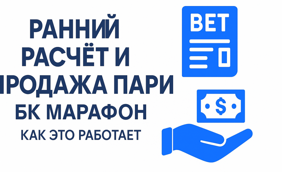 Ранний расчёт и продажа пари в БК Марафон — как это работает