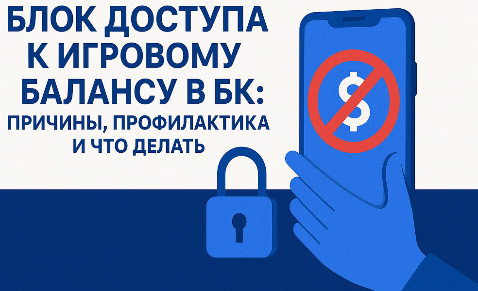 Блок доступа к игровому балансу в БК: причины, профилактика и что делать
