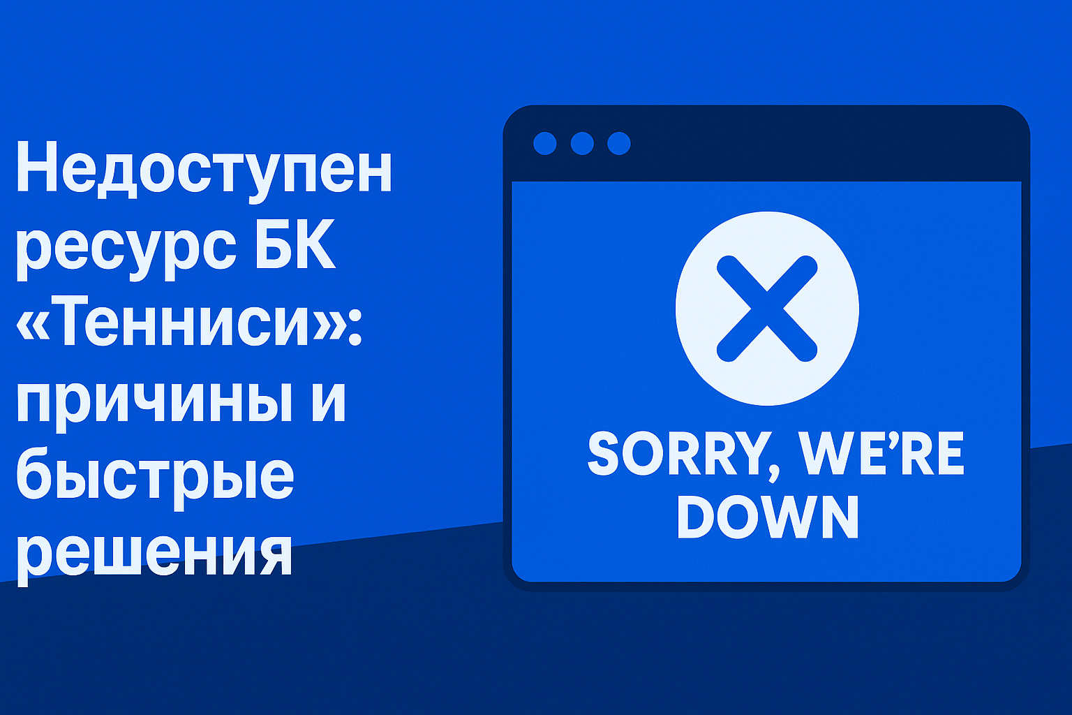 Недоступен ресурс БК «Тенниси»: причины и быстрые решения