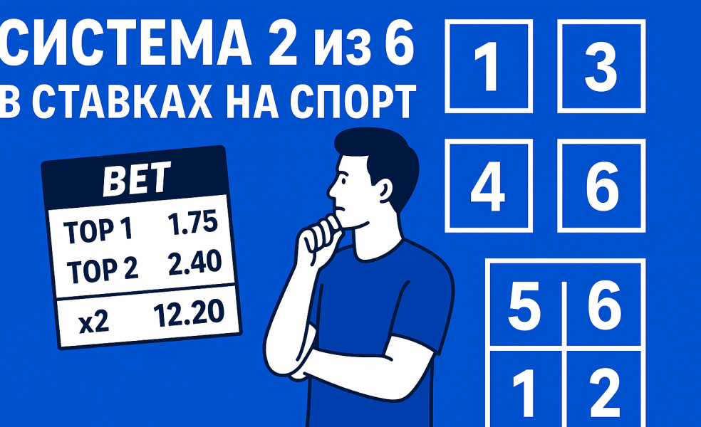 Система 2 из 6 в ставках на спорт: как это работает и рассчитывается