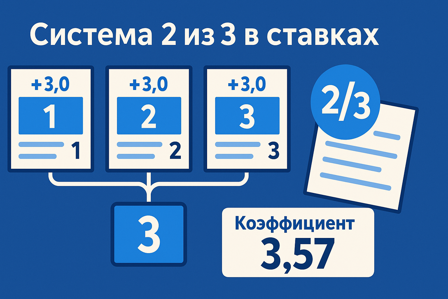 Система 2 из 3 в ставках на спорт: как рассчитываться и чем отличается