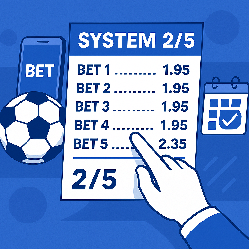 Пари по формату «система 2 из 5» в ставках на спорт: что это и как считать