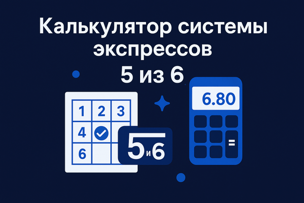 Калькулятор системы экспрессов 5 из 6: расчёт пари в БК