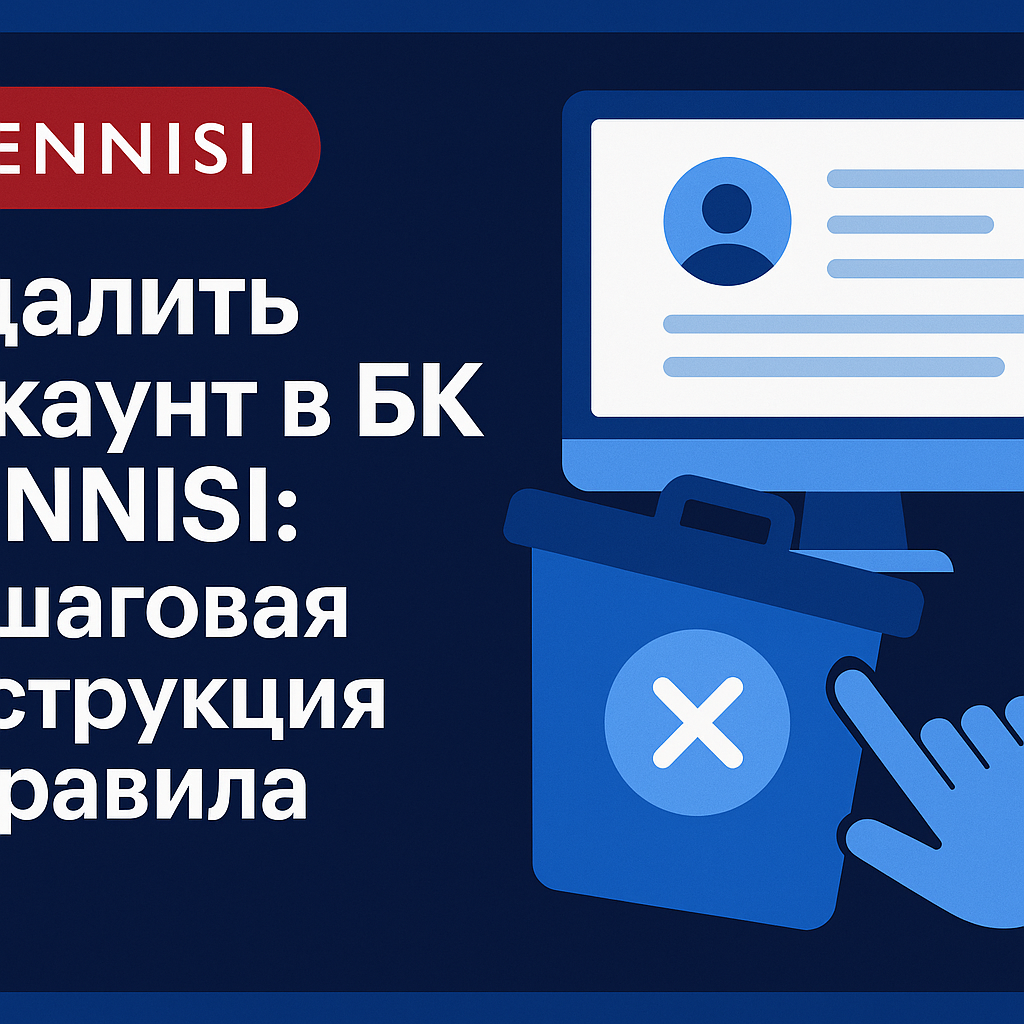Удалить аккаунт в БК Tennisi: пошаговая инструкция и правила