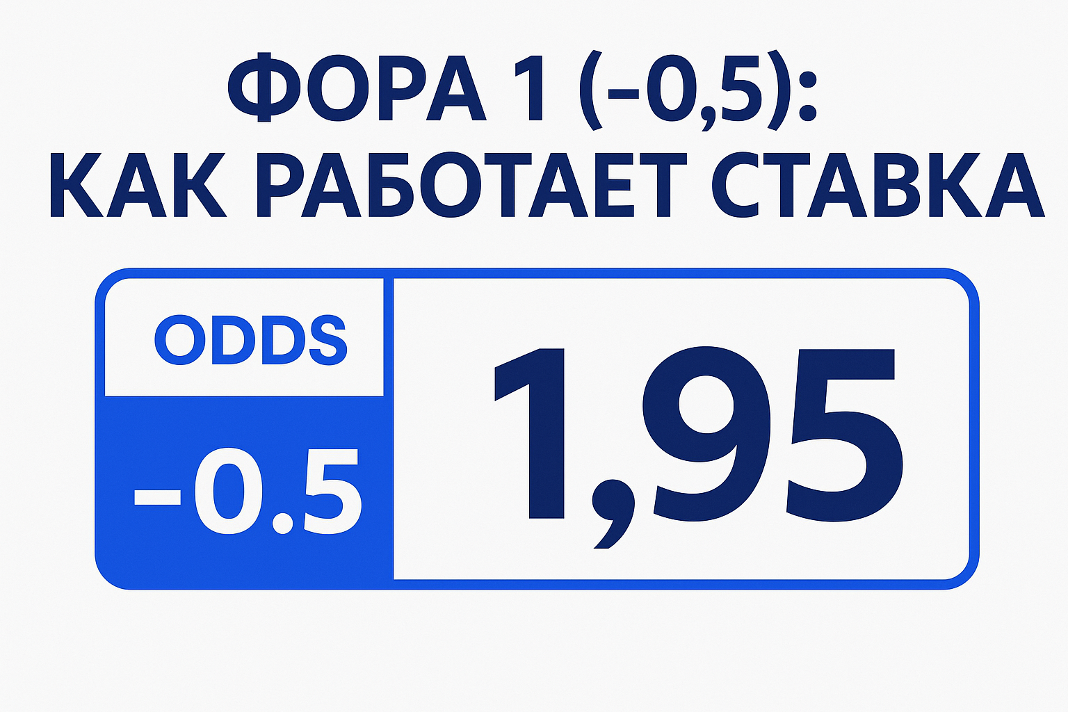 Фора 1 (-0.5): как работает ставка