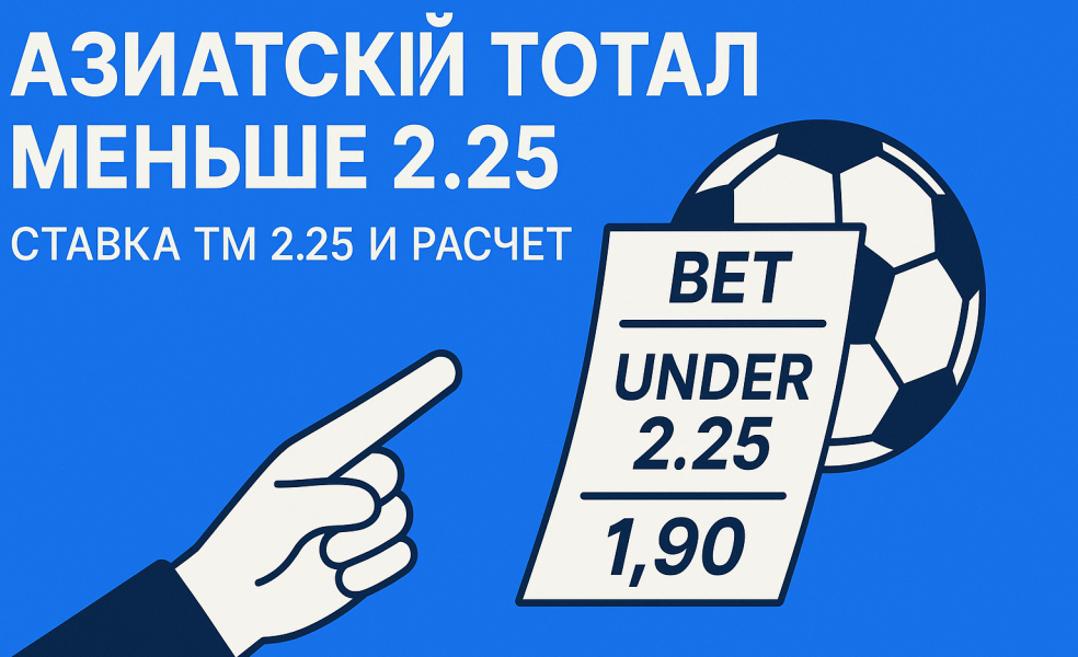 Азиатский тотал меньше 2.25: ставка ТМ 2.25 и расчет