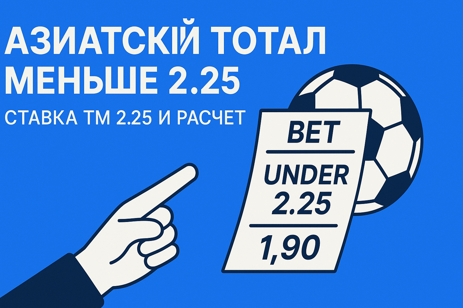 Азиатский тотал меньше 2.25: ставка ТМ 2.25 и расчет