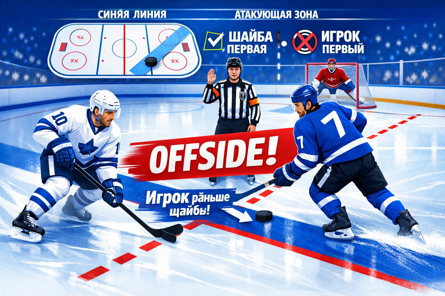 Что такое офсайд в хоккее с шайбой: простое объяснение правила