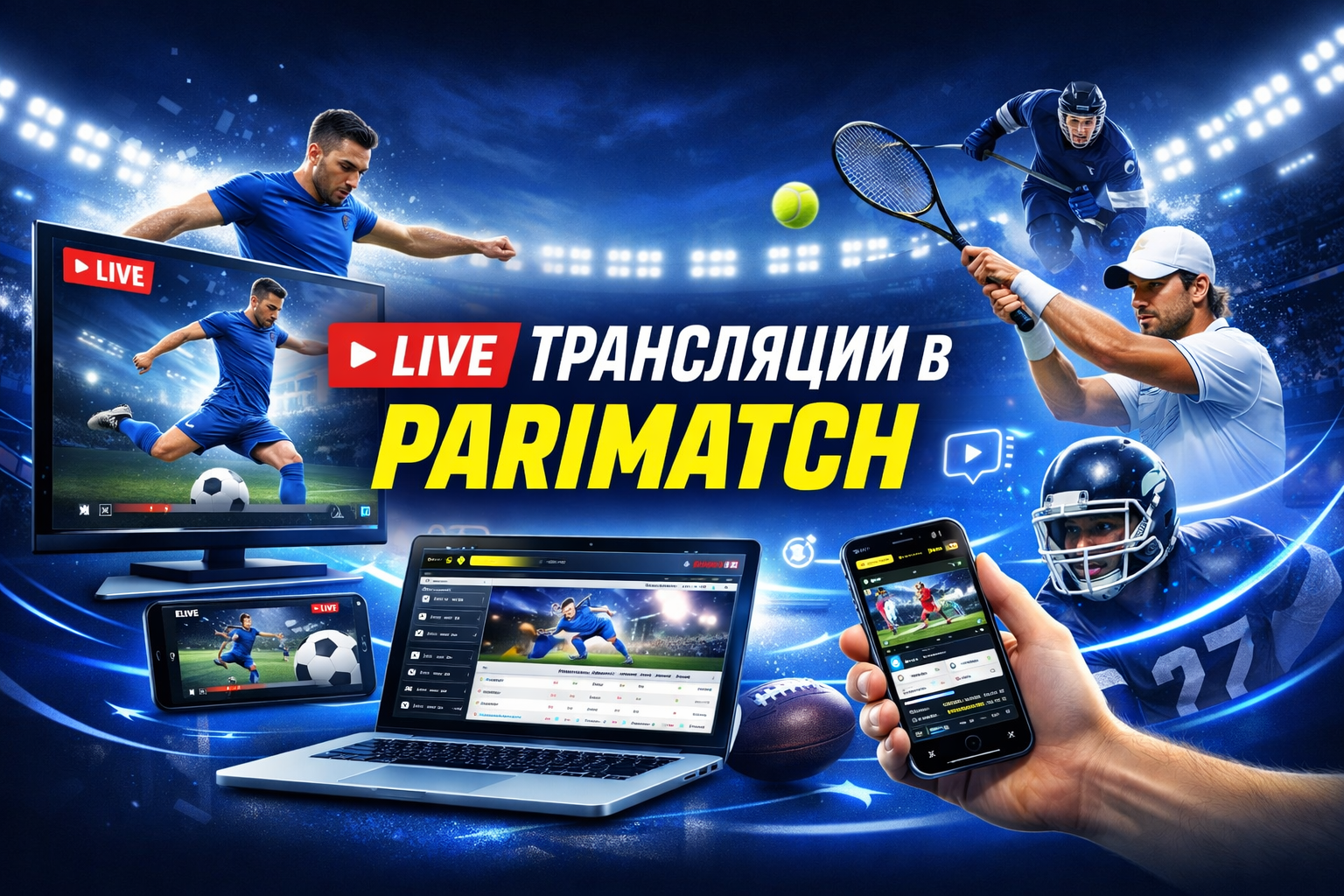 Прямые трансляции в БК Parimatch: где смотреть live видеотрансляции