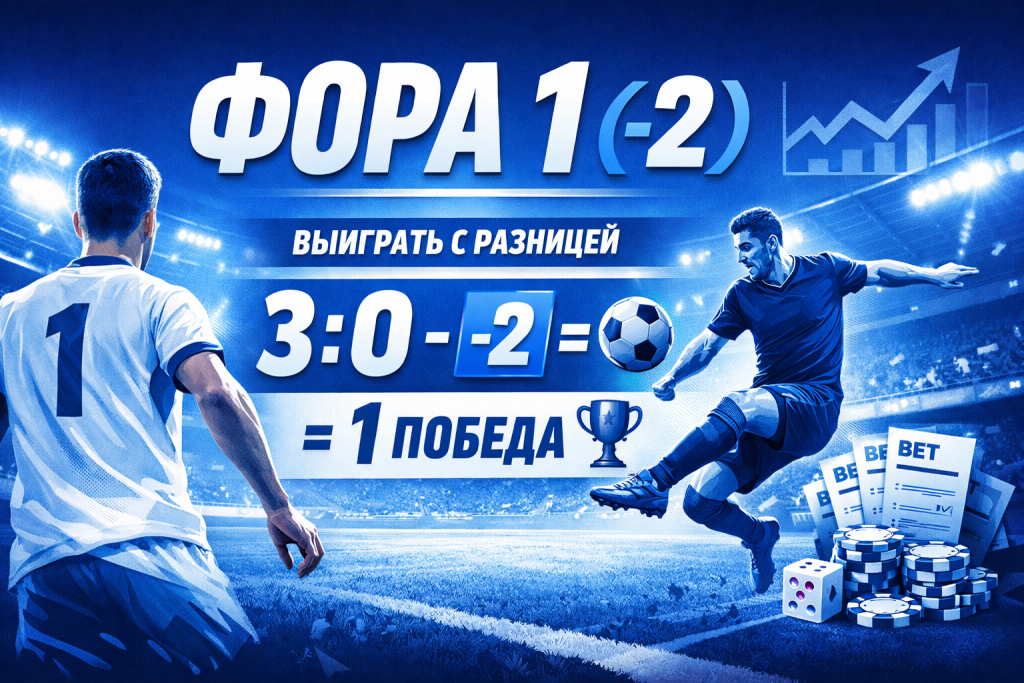 Фора 1 (-2) в ставках на спорт: что означает Ф1 -2