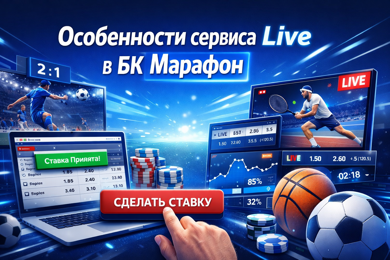 Особенности сервиса Live в БК Марафон