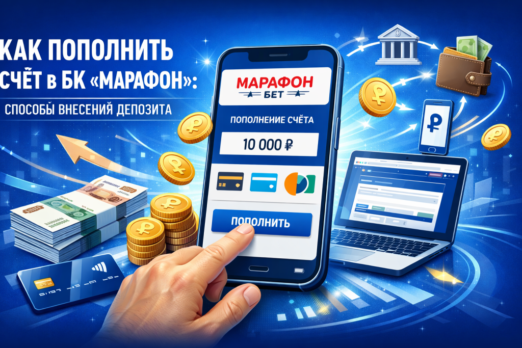 Как пополнить счёт в БК «Марафон»: способы внесения депозита