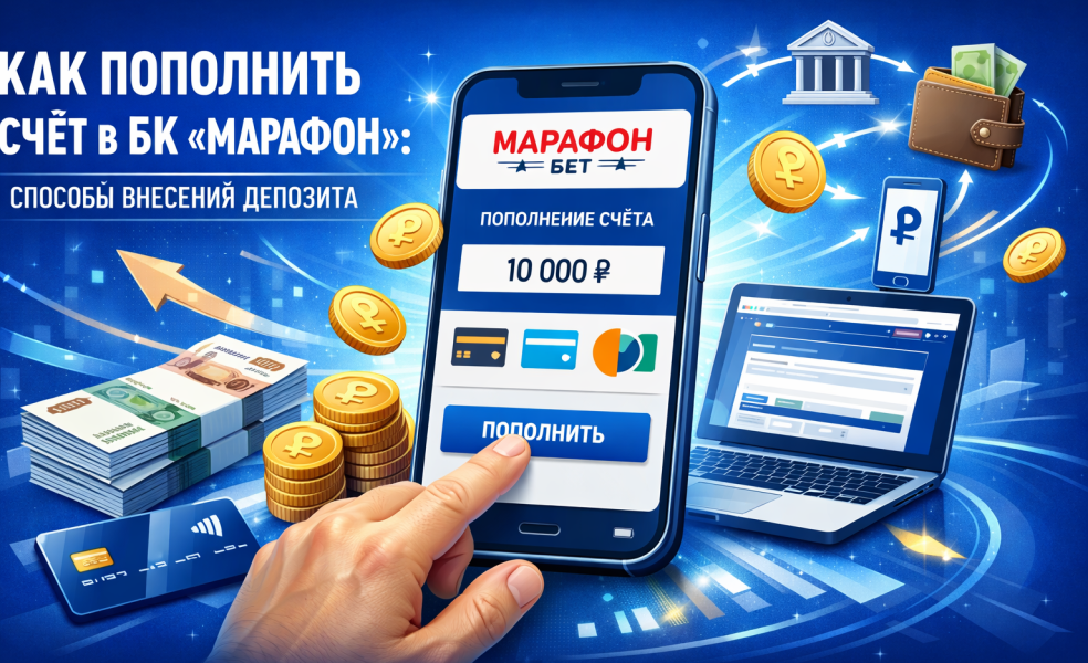 Как пополнить счёт в БК «Марафон»: способы внесения депозита