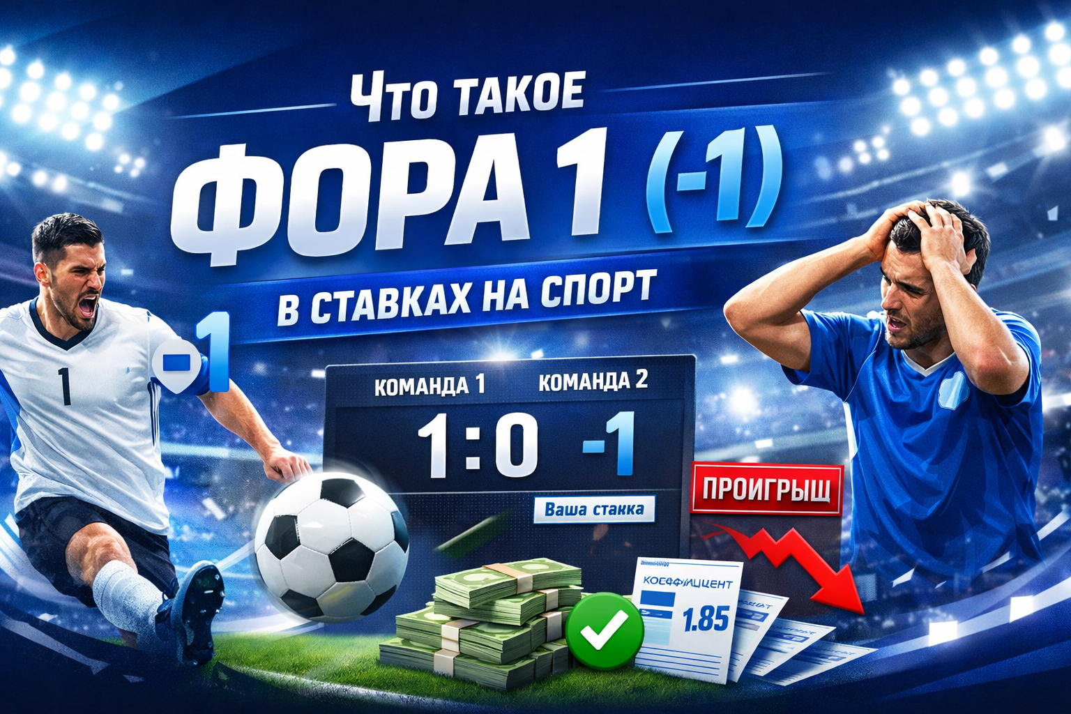 Что такое Фора 1 (-1) в ставках на спорт