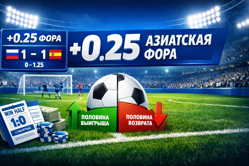 Фора 0.25 в футболе: как устроена азиатская фора