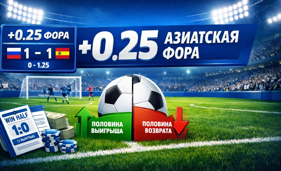 Фора 0.25 в футболе: как устроена азиатская фора