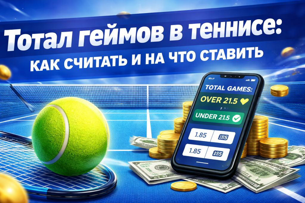 Тотал геймов в теннисе: как считать и на что ставить