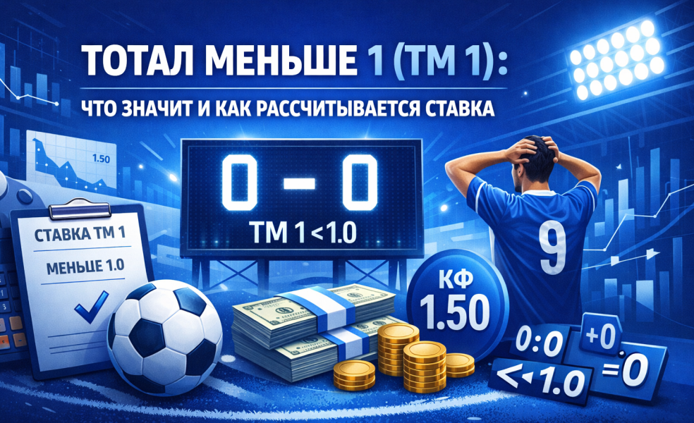 Тотал меньше 1 (ТМ 1): что значит и как рассчитывается ставка