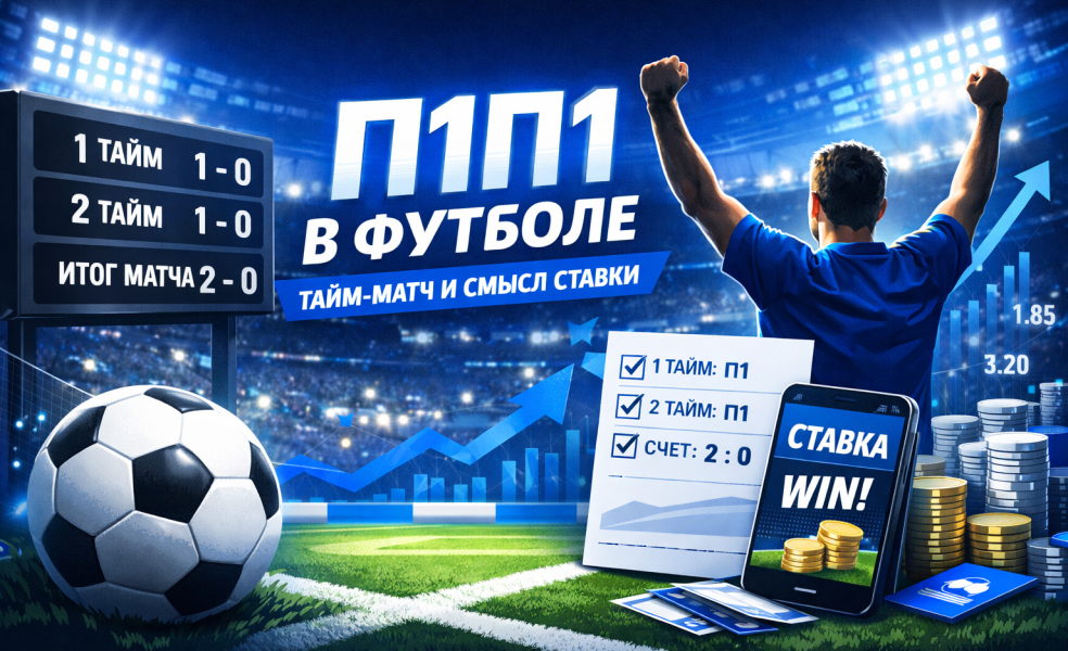 П1П1 в футболе: тайм-матч и смысл ставки