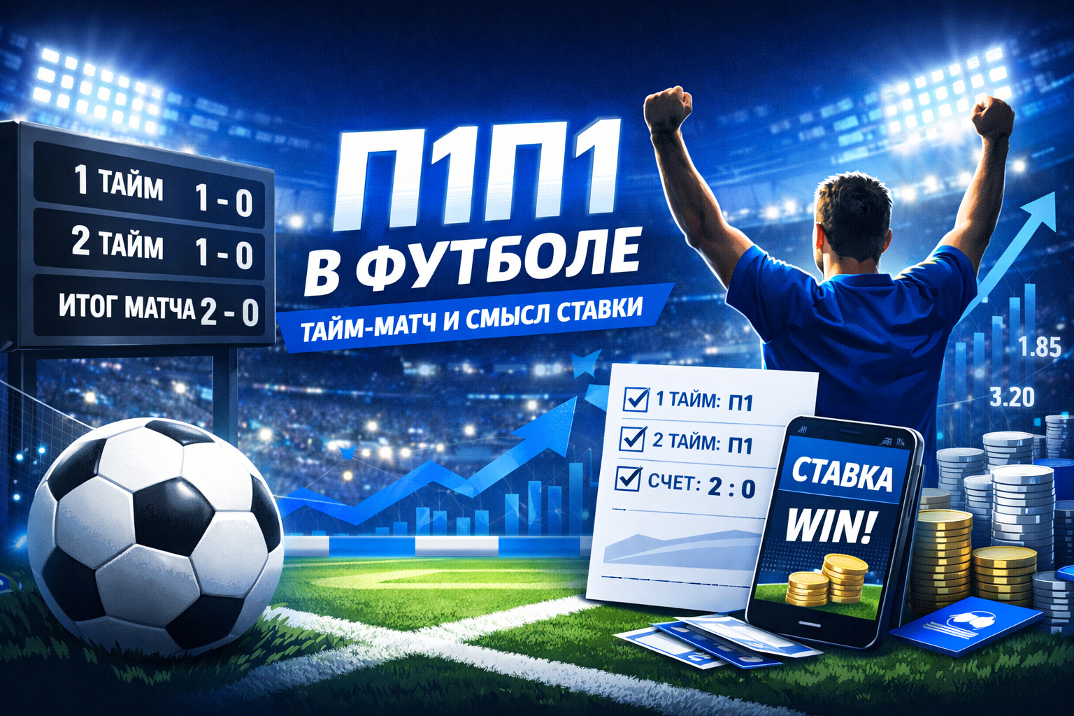 П1П1 в футболе: тайм-матч и смысл ставки