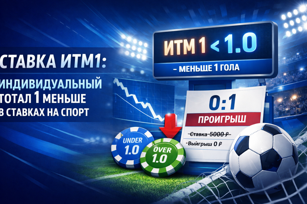 Ставка ИТМ1: индивидуальный тотал 1 меньше в ставках на спорт