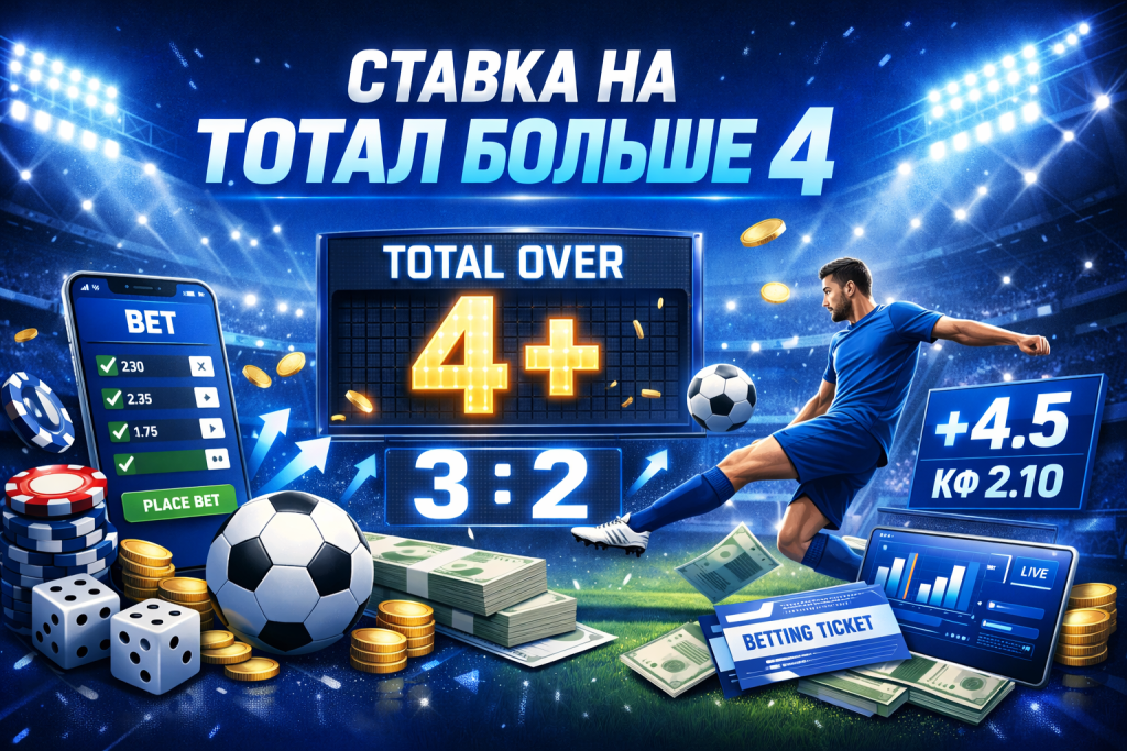 Ставка на тотал больше 4: подробное руководство по рынку ТБ(4.0)