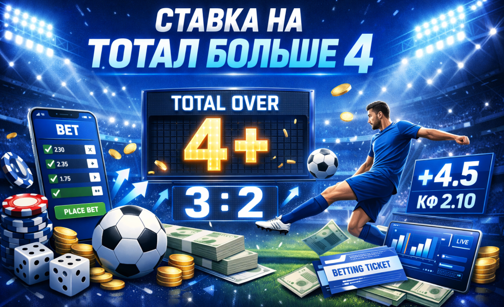 Ставка на тотал больше 4: подробное руководство по рынку ТБ(4.0)