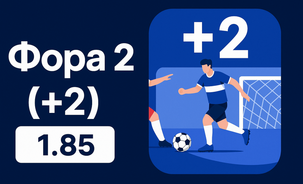 Фора 2 (+2) в ставках на спорт: что означает ставка Ф2 (+2)
