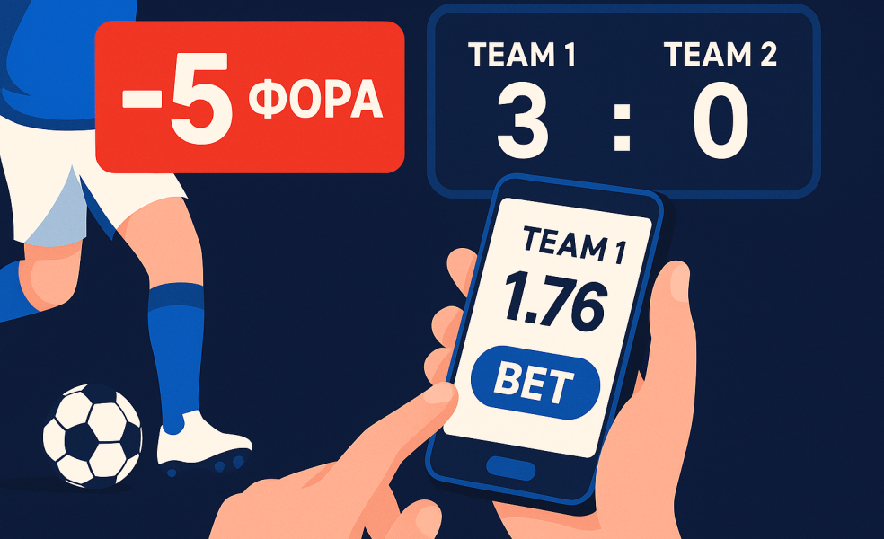 Фора 2 (-5) в ставках на спорт: как работает Ф2 (-5)