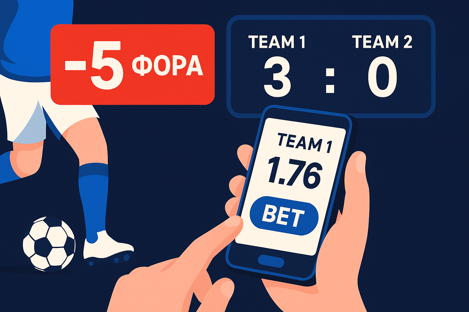 Фора 2 (-5) в ставках на спорт: как работает Ф2 (-5)