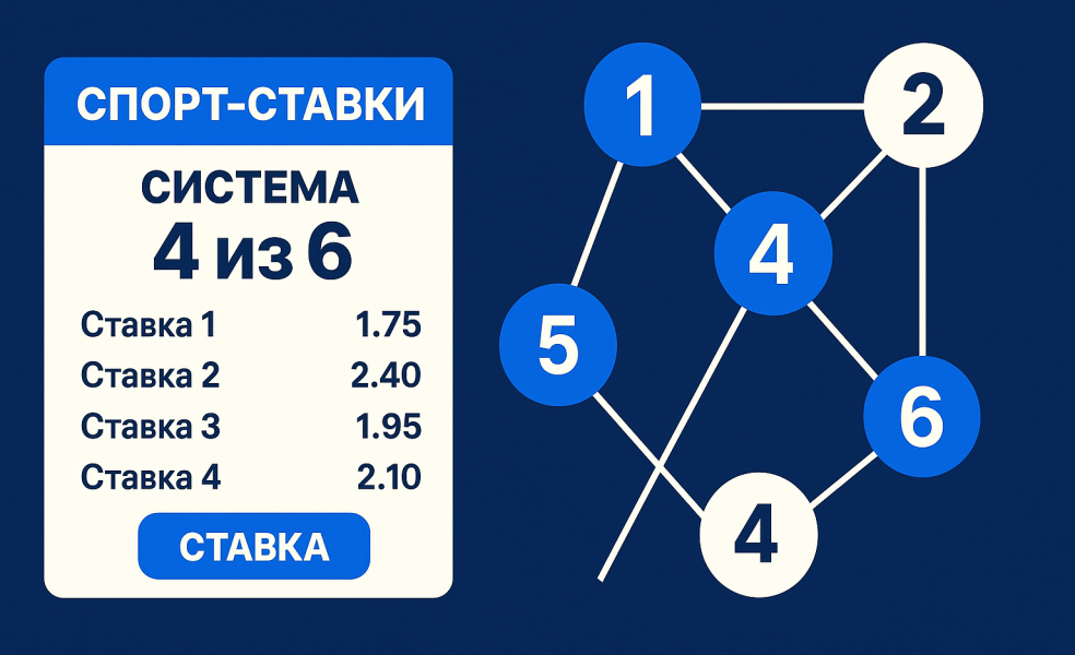 Система 4 из 6 в ставках на спорт: ставка система и расчет