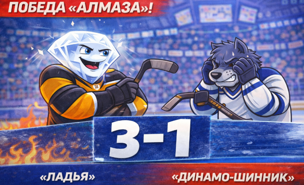 «Алмаз» наконец выиграл над «Динамо-Шинником»