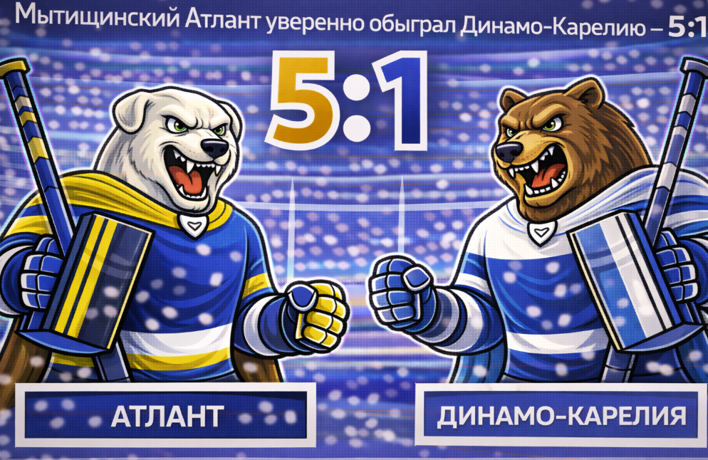 «Атлант» быстро снял вопросы в матче с «Динамо-Карелией»