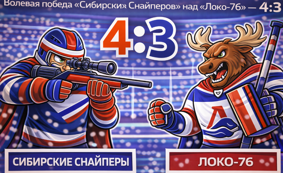 «Сибирские Снайперы» переломили ход матча и обыграли «Локо-76»