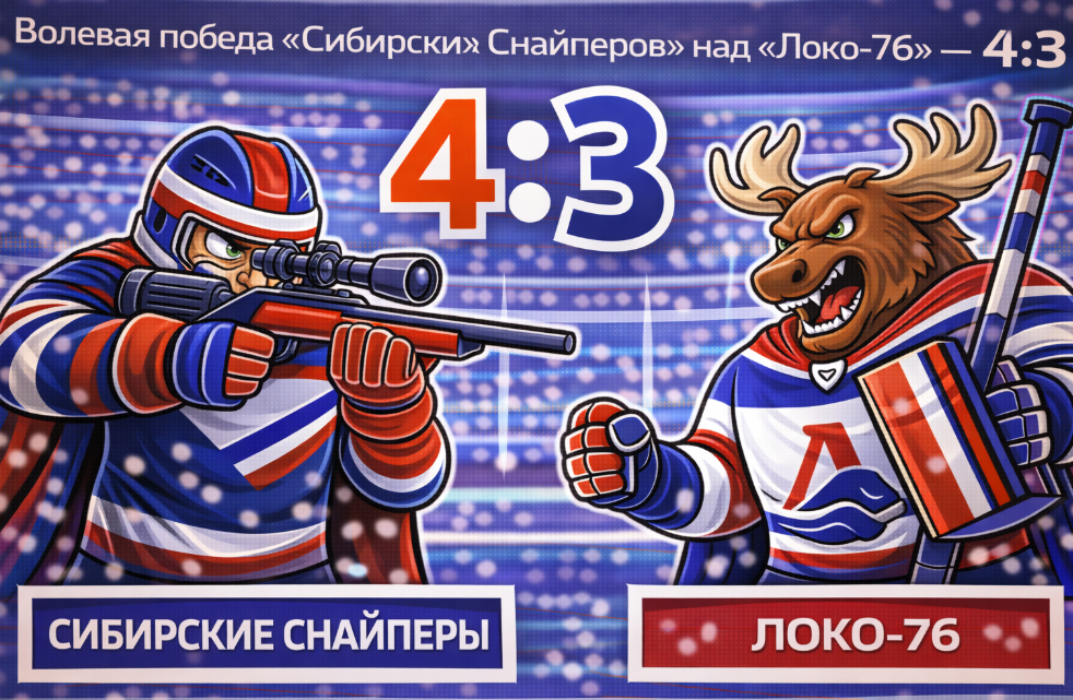 «Сибирские Снайперы» переломили ход матча и обыграли «Локо-76»