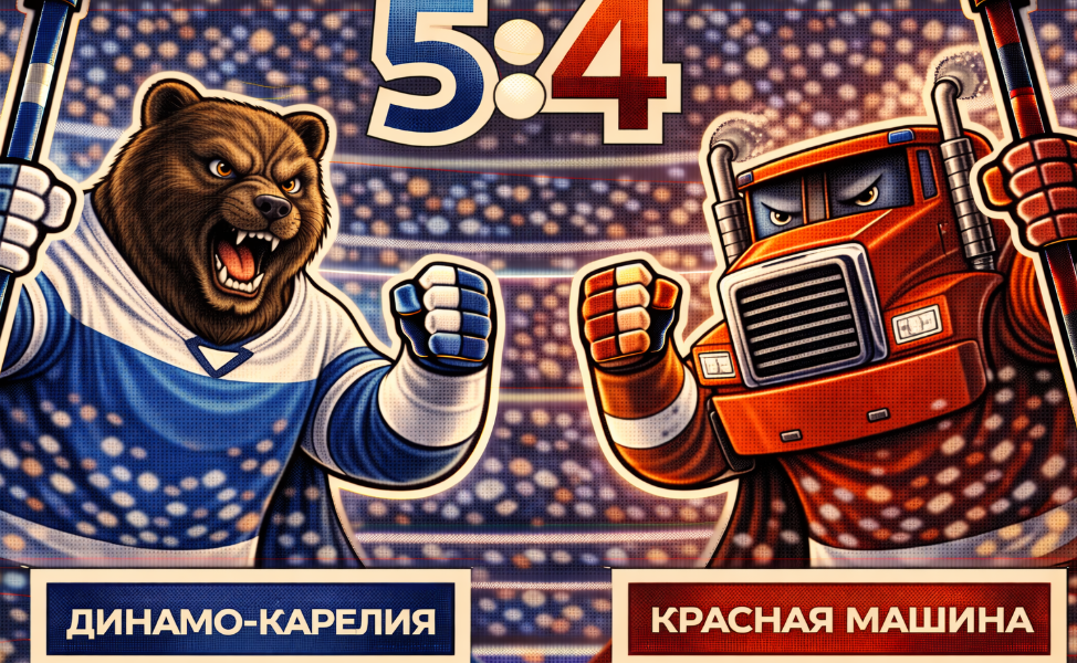 «Динамо-Карелия» выиграла у «Красной Машины» 5:4