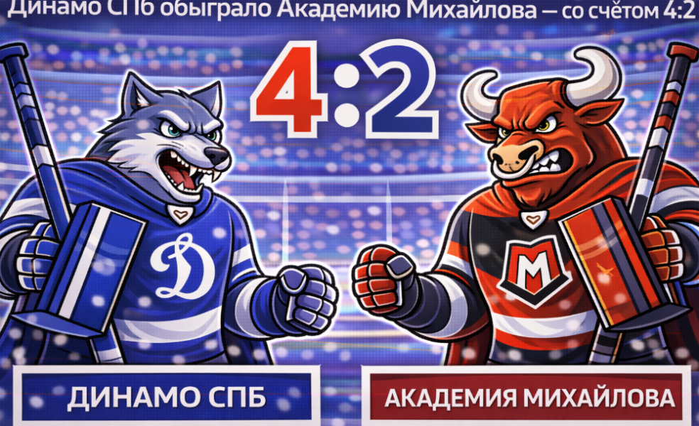 Динамо СПб впервые в сезоне взяло верх над Академией Михайлова