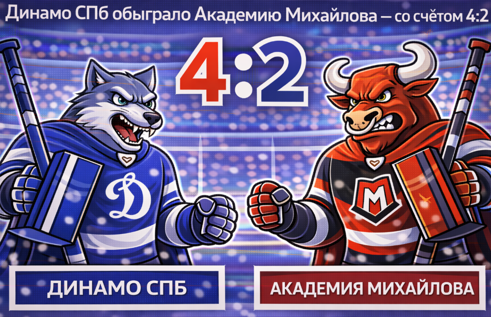 Динамо СПб впервые в сезоне взяло верх над Академией Михайлова