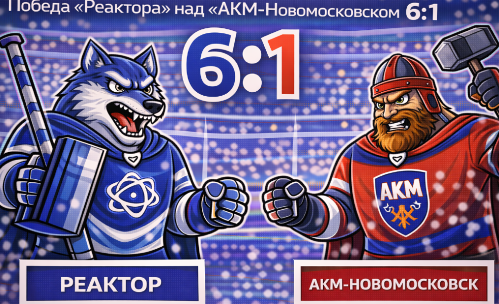 «Реактор» вновь уверенно разобрался с «АКМ-Новомосковском»