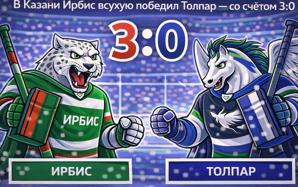 Ирбис уверенно обыграл Толпар в «Зелёном дерби» МХЛ