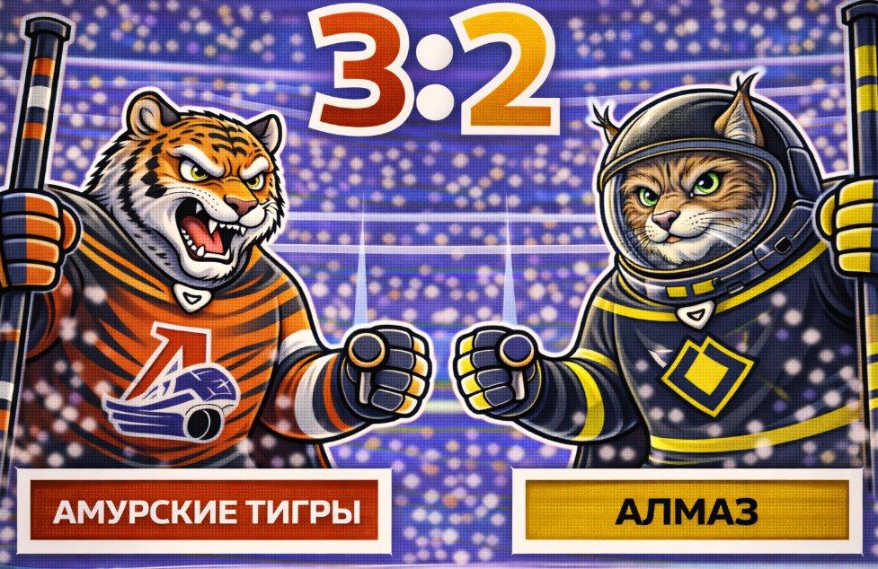 «Алмаз» перевернул матч с «Амурскими Тиграми»