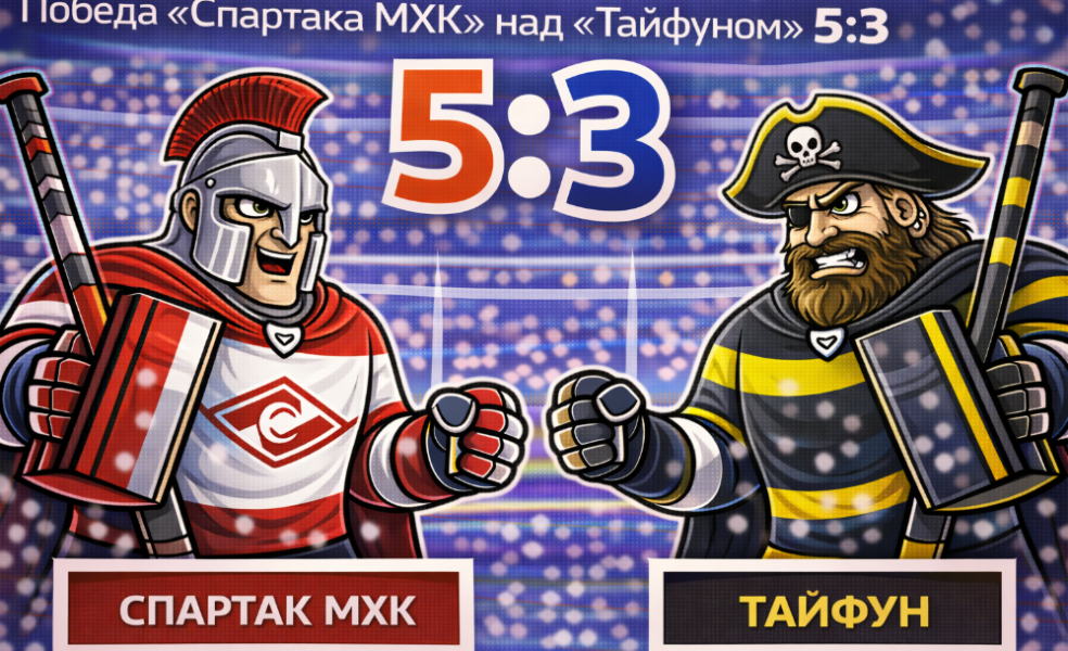 Победа «Спартака МАХ» над «Тайфуном» 5-3