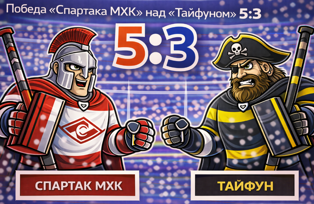 Победа «Спартака МАХ» над «Тайфуном» 5-3