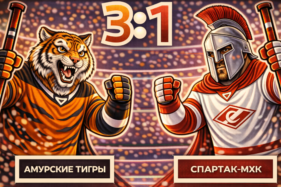 Дубль Мельника помог «Амурским Тиграм»