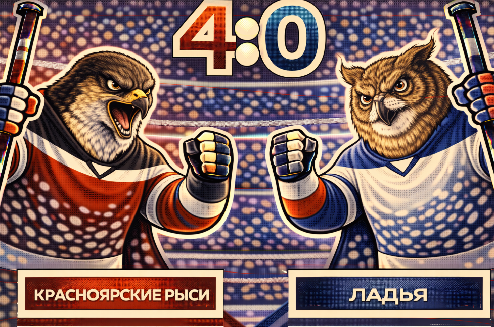 «Омские Ястребы» не оставили шансов «Ладье»