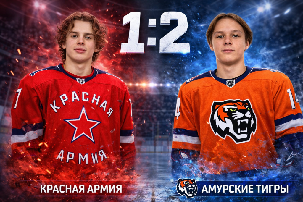 Амурские Тигры одержали волевую победу над Красной Армией
