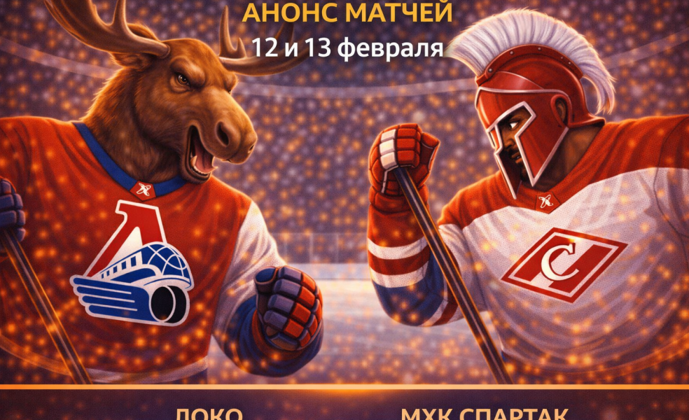 Локо – МХК Спартак: анонс матчей 12 и 13 февраля