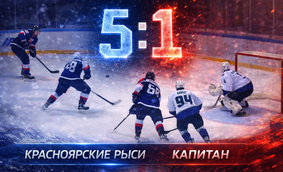 Дубль Черкасова принёс Красноярским Рысям победу
