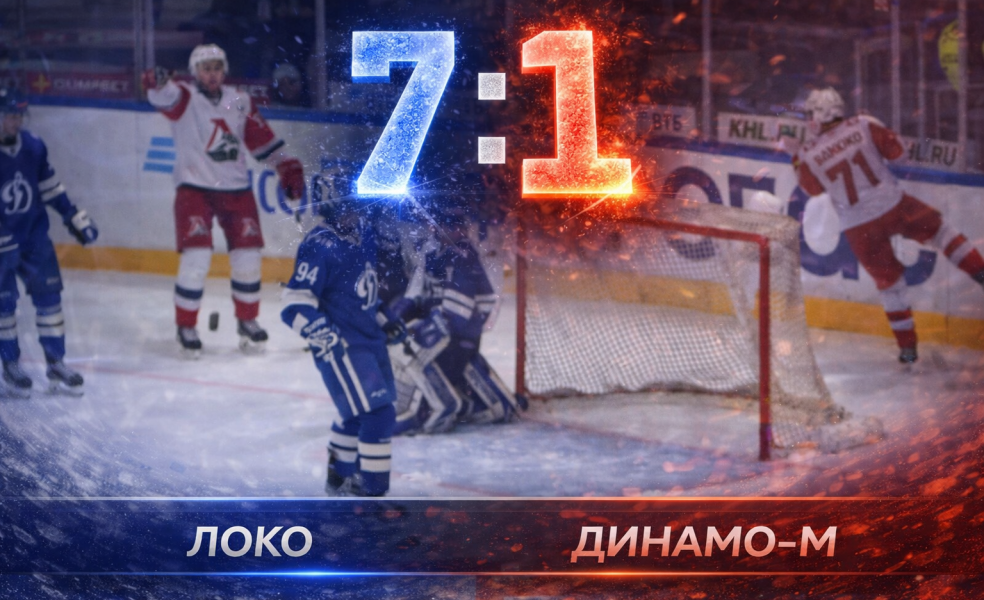 Локо разгромил московское Динамо — 7:1